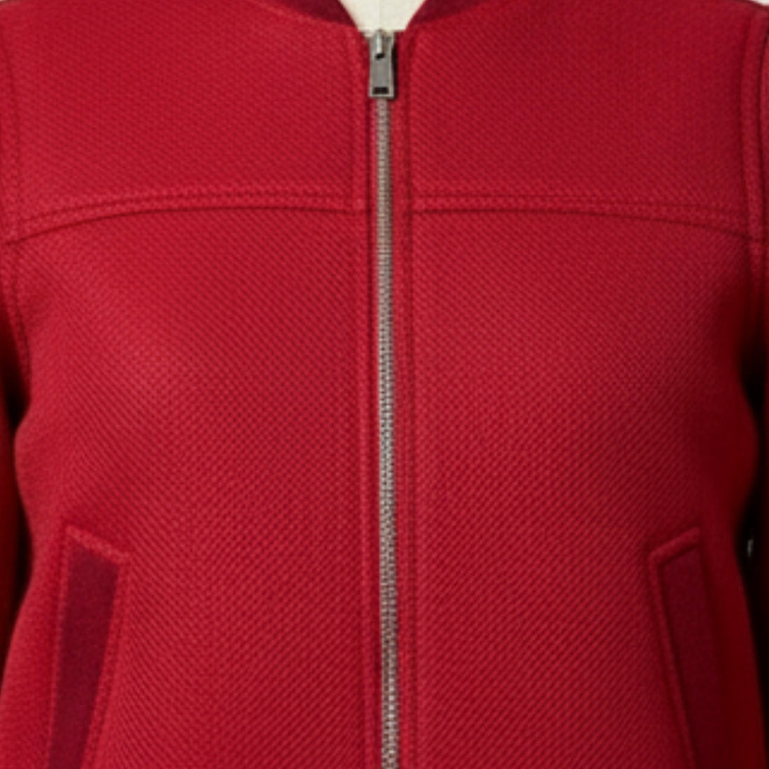 Luxe Zipper Jackets Collection | Cherry-Red |  ZJ-04