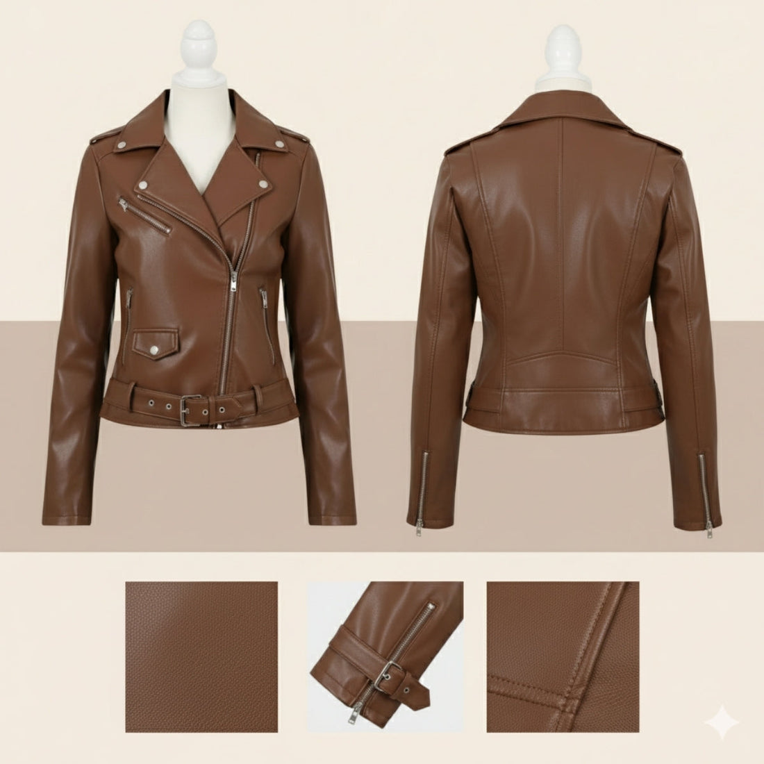 Luxe Zipper Jackets Collection | Brown |  ZJ-05