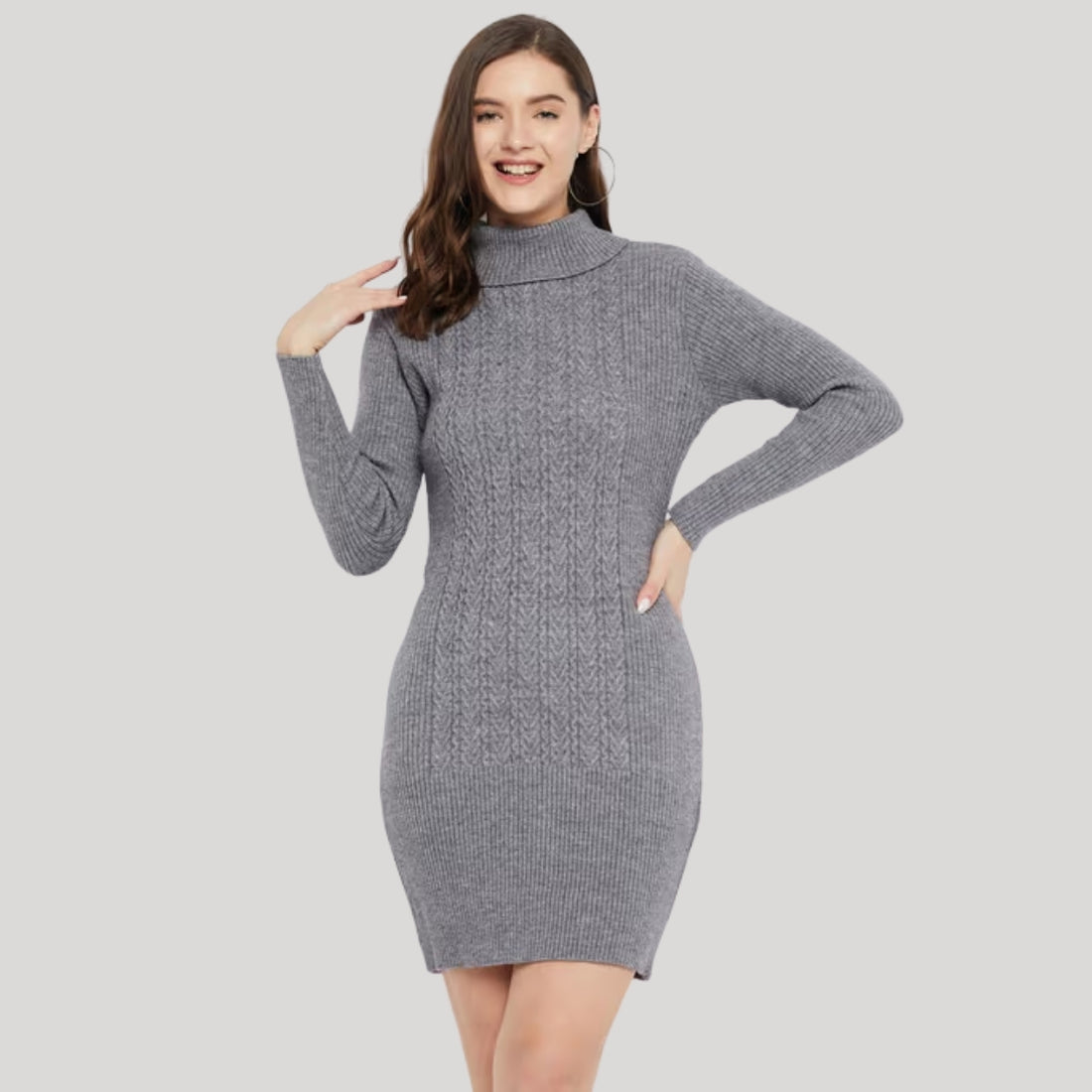 Classic Women's Winter Dress – Soft Fabric & Seasonal Style | WWD-11