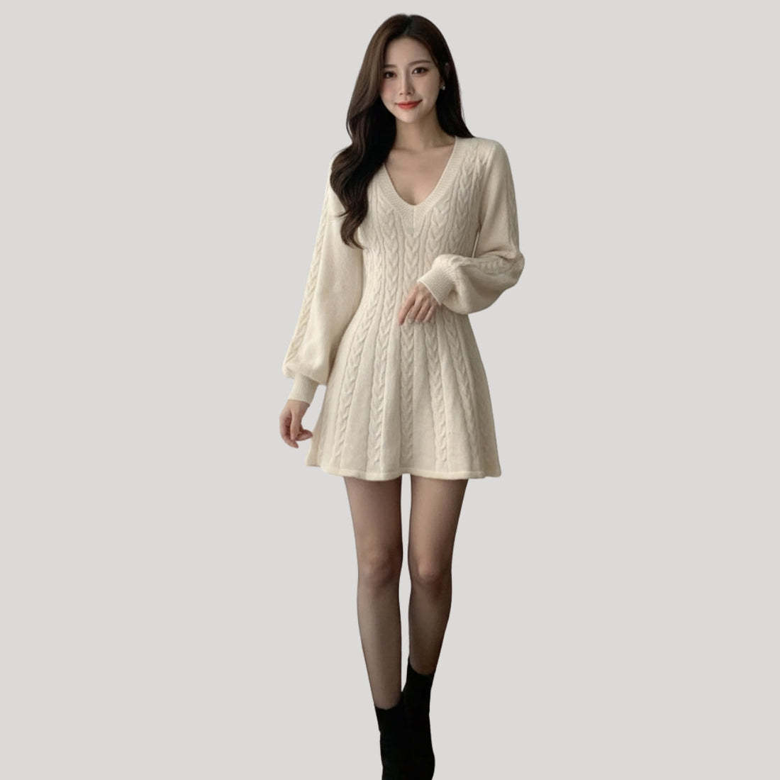 Classic Women's Winter Dress – Soft Fabric & Seasonal Style | WWD-06