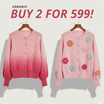 Combo Cardigans Pack of 2 - Double Warmth, One Price | Stylish & Cozy |C-08