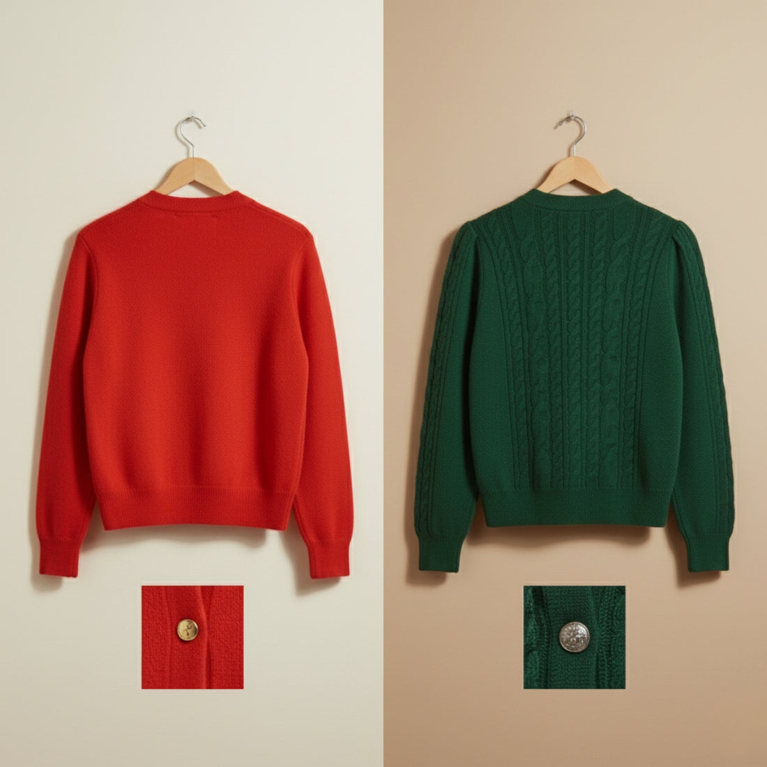 Pack of 2 | Double Cozy Winter Cardigan Set - Light & Warm | WC-20